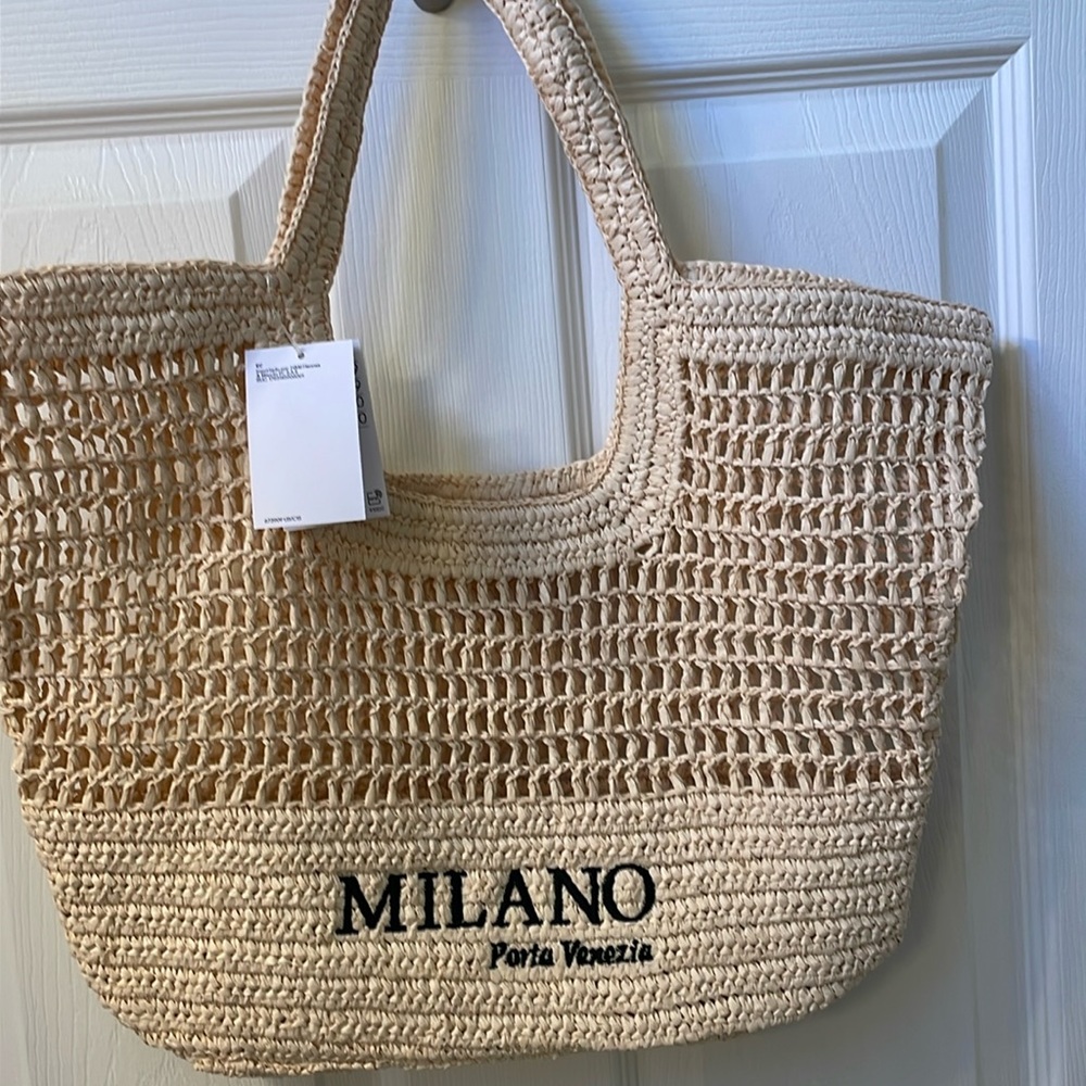 H and M Milano straw tote brand new!